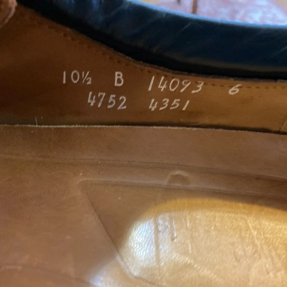 Alan‎ Edmonds Leather Oxford Shoes Sz 10.5 B Brown Vibram Sole Gumlite 90s Style